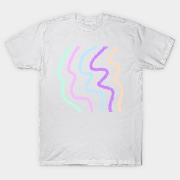 Colorful stripes retro curves art T-Shirt by Artistic_st